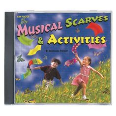 the cd cover for musical scarves and activities, with two children flying kites