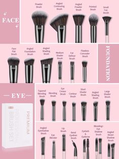 Free Returns ✓ Free Shipping✓. MAANGE 25pcs Professional Makeup Brush Set With Carrying Case,Makeup Tools With Soft Fiber For Easy Carrying,Foundation Brush,Eye Shadow Brush,Eyebrow Brush,Brush Set For Travel- Brushes Sets at SHEIN. Trucco Smokey Eye, Makeup Brush Uses, Membentuk Alis, Eyeliner Application, Eyeliner Techniques, Makeup Brush Sets, Makeup Brushes Guide, Makeup Lifestyle, Kajal Eyeliner