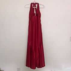 Dave & Johnny Red Maxi Dress With Silver Rhinestone Piece Red Halter Neck Dress For Prom Season, Red Halter Neck Dress For Prom, Red Satin Christmas Dress, Red Maxi Dress, Vintage Black Dress, Red Maxi, Pink Prom, Red Dress Maxi, Pink Prom Dresses