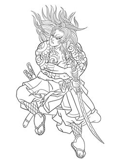 Manga Samurai, Japanese Warrior Tattoo, Colour Tattoo For Women, Dragon Tattoo Art, Koi Art, Cool Chest Tattoos, Samurai Artwork