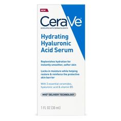 CeraVe Hydrating Serum - 1 fl oz Cerave Serum, Best Hydrating Serum, Hydrating Face Serum, Cerave Moisturizer, Serum For Dry Skin, Dermatologist Recommended Skincare, Serum For Face, Facial Treatments, Retinol Serum