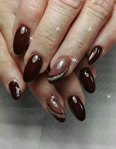 Nail January, Nails Fall Autumn, Organization Wall, Autumn Dark, Brown Nail Art, Polish Organization, Nail Polish Colors Summer, Salmon Red