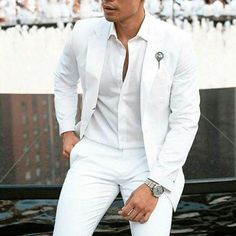 Prom Dresses For Men, Prom Looks For Guys, Linen Groom, Groom Suit Summer, Men's Tuxedo Wedding, Groom Tuxedo Wedding, Tuxedo Wedding Suit, Prom Blazers, White Linen Suit