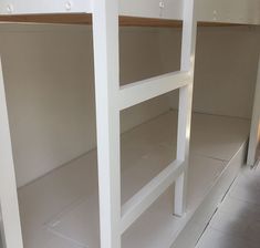 the shelves are white and have no doors