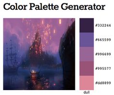 color palette generator for disney's beauty and the beast, with text overlay