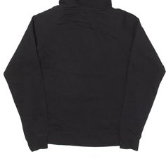 Item is in good used condition. >Size: M >Armpit To Armpit: 17" >Armpit To Cuff: 21" >Collar To Hem: 23" Casual Black Sweatshirt With Funnel Neck, Urban Black Sweatshirt, Black Sweatshirt With Ribbed Cuffs And Funnel Neck, Black Funnel Neck Sweatshirt For Streetwear, Black Fleece Sweatshirt With Funnel Neck, Black Funnel Neck Sweatshirt With Drawstring Hood, Black Hoodie With Ribbed Cuffs And Funnel Neck, Black Fleece Hoodie With Funnel Neck, Black Cotton Funnel Neck Sweater