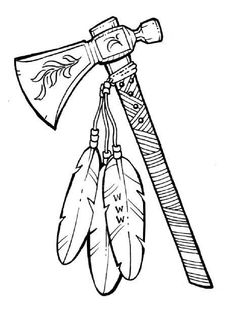 Indian Tomahawk Tattoo, Tomahawk Tattoo Design, Diy Tomahawk, Tomahawk Drawing, Native American Drawings, Machado Tattoo, Tomahawk Tattoo, Indian Tomahawk, Native Indian Tattoos