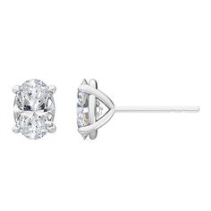 These beautiful oval cut lab grown diamond earrings provide a stunning 2 carat total weight. These earrings are the perfect way to add sophistication and elegance to any look. (2) Oval Lab Grown Diamond Center stone, 2.00 ct. F/G Color, VS Clarity Push backs *This item is custom made just for you in your metal preference. *Please contact us prior to purchasing with any questions, we are happy to help. Oval Diamond Earrings, Oval Diamond Earring, Diamond Solitaire Earrings, Solitaire Earrings, Forever One Moissanite, Loose Stones, Boutique Design, 2 Carat, Oval Diamond