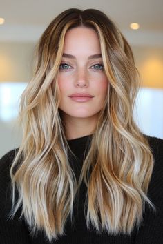 23 Cute Blended Highlights Ideas: Stunning & Fashionable Designs to Try Blended Highlights, Highlights Ideas, Chocolate Brown Hair Color, Ice Blonde, Blonde Layers, Creamy Blonde, Honey Blonde Highlights, Blonde Waves, Chocolate Brown Hair