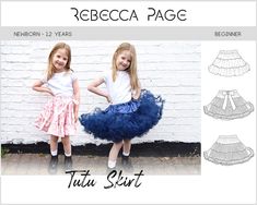 This Childs Full Pattern, makes a perfect Pretty Tutu Skirt Pattern for any Beginner. This childrens tutu skirt pattern has three frilly tiers and is approximately knee length. It has an elasticised waistband and the option to make the skirt extra full, as well as optional ruffle detailing, bow, and lining. Instant download digital sewing pattern. Includes sizes newborn-12yrs. OPTIONS ✨ Two fullness options: standard, and extra full ✨ Optional lining ✨ Optional ruffle and bow detailing FEATURES ❤️ Beginner friendly ❤️ Elasticated waistband ❤️ Three tier skirt ❤️ Packed with pro tips and expert advice ❤️ Includes full size, print-at-home pattern pieces ❤️ Includes step-by-step tutorial with photos ❤️ Instant-download digital sewing pattern SIZING & FABRIC REQUIREMENTS - See the charts in th Tutu Skirt Pattern, Tutu Pattern, Pretty Skirt, Skirt Sewing Pattern, Woven Headband, Dress Up Boxes, Skirt Sewing, Pattern Skirt, Pretty Skirts