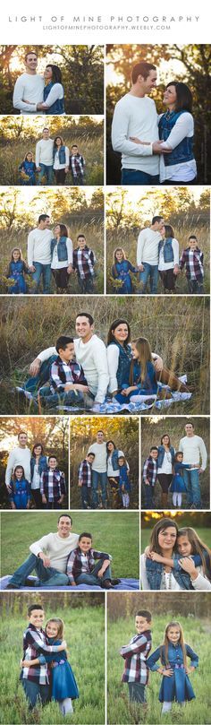 a collage of photos with people in the grass and one man hugging another woman