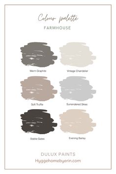 the different shades of paint that are used to create this color scheme for your home