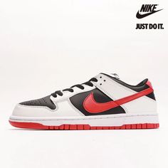 Nike Dunk Low 'White Black Red' D9762-061 Casual Sneakers With Red Accents For Streetwear, Dunks Low, Team Red, Nike Dunk Low, Dunk Low, Nike Dunk, Nike Dunks, Black Red, White Black