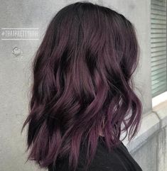 Red Purple Hair, Medium Black Hair, Burgundy Balayage, Purple Balayage, Maroon Hair, Dark Purple Hair, Medium Brown Hair, Red Shades