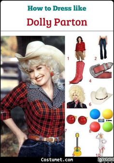 an advertisement for dolly parton's clothing and accessories