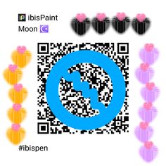 a qr - code with the image of an elephant on it and flowers around it