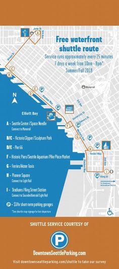 the shuttle route map for downtown seattle