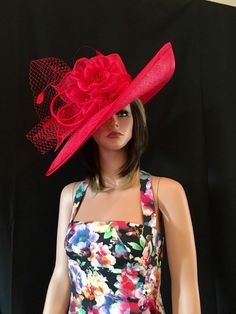 Red wide brim hat 2017 collection Fashion Hat Kentucky Classic Cheap Red Hats, Affordable Classic Red Hats, Cheap Classic Red Hats, Luxury Wide Brim Felt Hat For Kentucky Derby, Luxury Red Elegant Fedora, Luxury Red Hats For Races, Luxury Chic Fedora For Kentucky Derby, Cheap Red Hats For Spring, Luxury Red Brimmed Hat