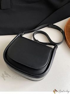 Bird in Bag - Aival Black Fashionable and Minimalist Crossbody Bag Saddle Bag, Bird In Bag, Bag Bag, Mini Fashion, Saddle Bags, Saddle, Pu Leather, Crossbody Bag, Leather