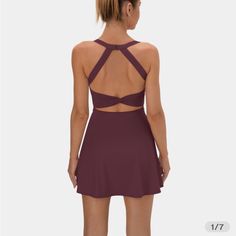 Never Worn With Tags Stretch Cross Back Dresses With Built-in Bra, Stretch Dresses With Built-in Bra And Cross Back, Fitted Dress With Built-in Bra And Cross Back, Barre Ballet, Ballet Dance Dress, Active Dress, Criss Cross Dress, Plus Size Mini Dresses, Cobalt Blue Dress