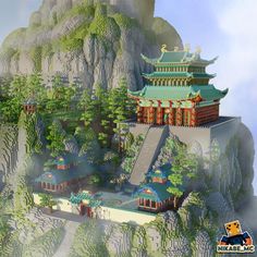 Japanese Village Minecraft Builds, Japanese Theme Minecraft, Minecraft Japanese Garden, Minecraft Japanese Village, Minecraft Japanese Temple, Minecraft Mega Base, Japanese Minecraft Builds, Mc Houses, Minecraft Japanese House