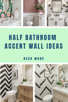 bathroom accent wall ideas with text overlay that reads half bathroom accent wall ideas read more