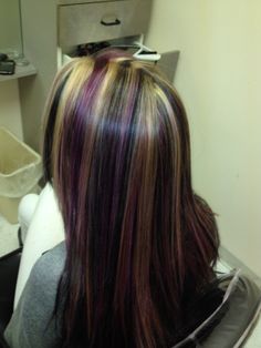 #2 Angel Ring Hair, Hair With Streaks, Purple Angel, Angel Ring, Long Shiny Hair, Y2k Hairstyles, Hair Color Streaks