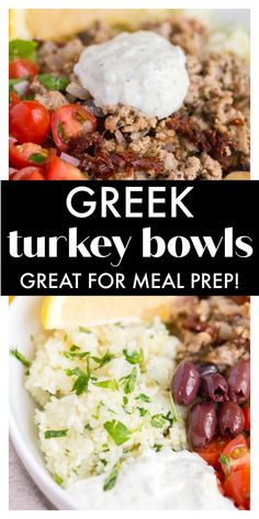 greek turkey bowls are great for meal prepping, but they don't have much meat