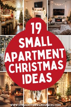 a small apartment beautifully decorated for christmas, featuring cozy and minimalist holiday decor. Christmas Decorations Ideas For Small Apartment, Christmas Decorations Small Spaces, Christmas Decor Ideas For Apartments Small Spaces, Christmas Decor Ideas For Small Apt, Christmas Decor In Small Spaces, Small Studio Christmas Decor, How To Decorate A Small Living Room For Christmas, Christmas Decorating For Small Spaces, Christmas In Small Spaces