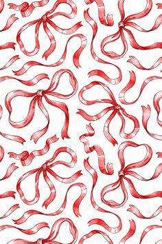 a red ribbon pattern on white paper