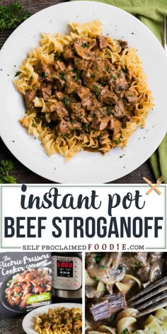 instant pot beef stroganonoff is an easy and delicious dinner that's ready in under 30 minutes