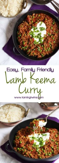 an easy family friendly lamb keema curry recipe that is ready in less than 30 minutes