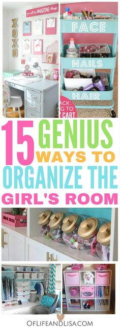 Girls Bedroom Organization, Bedroom Organization Ideas, Girls Room Organization, Bedroom Organization, Ways To Organize, Teen Girl Bedroom, Creative Bedroom