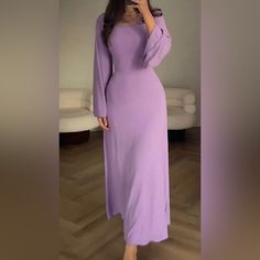 Never Worn Before Size Small Ties In Back, Gives You An Hourglass Shape! Nice Material Long Sleeve, Sleeve Flares At The End! Professional Dress For Women, Church Outfit Fall, Bekväma Outfits, Vintage Long Dress, Casual Professional, Lantern Sleeve Dress, Long Sleeve Evening Dresses, Dress Sleeve Styles, فستان سهرة