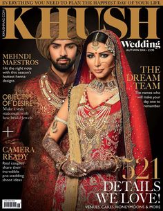 Khush Wedding is a luxury bridal magazine for British Asian couples across the UK, celebrating love, marriage and happiness. \'Khush\' is the Hindi word for \'happy\', and that\'s what we bring to our readers; innovative ideas and inspiration for couples, their friends and families, who are planning the happiest day of their lives.The luxury wedding magazine for every bride and groom planning the happiest day of their life. bride, wedding, indian, pakistani, bridal, groom, fashion, British Asian, Male Outfit, Wedding Autumn, Bridal Jewels, India Style, Bride Portraits, Indian Look, Bridal Magazine, Designer Studio