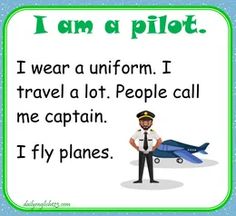 i am a pilot card with an image of a man standing in front of a plane