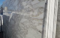 white marble is stacked on top of each other