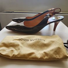 Louis Vuitton Slingbacks Brown Leather Slingbacks From Louis Vuitton Pre-Owned Featuring A Pointed Toe, A Slingback Strap, A Branded Insole And A Kitten Heel. Composition Outer: Leather 100% Lining: Leather 100% Sole: 50% Leather - Sole Has Been Resolved. 50% Rubber Includes Shoe Box And Two Dust Bags. Condition: Very Good Shoes Louis Vuitton, Slingback Shoes, Slingbacks, Louis Vuitton Shoes, Kitten Heel, Shoe Box, Shoes Women Heels, Kitten Heels, Brown Leather