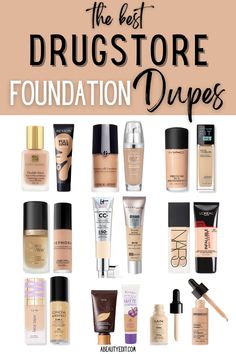 The Best Drugstore Foundation Dupes Affordable Make Up Products, Best Full Coverage Makeup, Best Target Foundation, Best Drugstore Foundation 2023, Drugstore Makeup Oily Skin, Best Foundations For Dry Skin, Best Drugstore Foundation For Dry Skin, Best Foundation For Oily Skin Full Coverage, Best Drugstore Foundation For Women Over 50