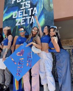 The Future Is Delta Zeta, Out Of This World Bid Day Theme, Unique Sorority Bid Day Themes, Theta Chi, Sorority Banner, Recruitment Outfits