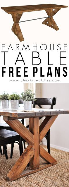 the farmhouse table with free plans