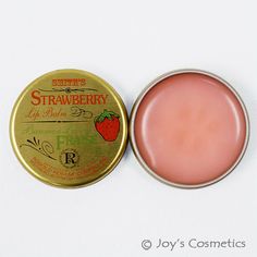 * 1 BRAND NEW ROSEBUD SMITH'S STRAWBERRY LIP BALM TIN "RB-SLB" * As scintillating as strawberry shortcake. This aromatic lip balm with natural Beeswax and a trade secret blend of strawberry flavors is a favorite of both celebrities and athletes. Strawberry lip balm protects the lips and skin. *Contain natural beeswax/cera alba. Since 1895, this world famous salve has been lauded by fashion magazines, make-up artists, and celebrities as their number one preferred lip balm. Wonderful lip moisturiz Lip Balm Tin, Strawberry Lip Balm, Fashion Magazines, Lip Moisturizer, Vaseline, Strawberry Shortcake, World Famous, Rose Buds, Will Smith