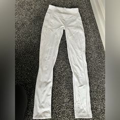 Brand New Without Tags. White Lululemon Leggings Size 4. Just Have A Hard Time With White So They Have Just Sat In My Closet. White Stretch Yoga Pants For Gym, White Athleisure Yoga Pants, White High Stretch Yoga Pants For Pilates, White High Stretch Activewear For Loungewear, White Athleisure Yoga Pants For Workout, Casual White Yoga Pants For Sports, Casual White Full-length Activewear, White Stretch Activewear For Loungewear, High Stretch White Yoga Pants For Loungewear