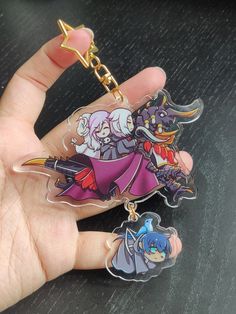 A keychain of Hades Venat Hermes and Hythlodaeus from FFXIV Genshin Men, Impact Design, Cartoon Backpack, Anime Accessories, Anime Costumes, Acrylic Keychain, Cosplay Props, Fantastic Gifts, Pendant Set