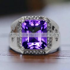 NATURAL AMETHYST GEM WEDDING BAND RING PERFECT GIFT FOR MEN

Item Description:-

MATERIAL-Silver

METAL PURITY- 925 Sterling Silver

GEMSTONE- Amethyst

GEMSTONE COLOR- Purple

GEMSTONE SHAPE- Octagon Cut

GENDER- Female, Male

BIRTHSTONE- February

JEWELRY TYPE- Ring

HEALING PROPERTIES OF GEMSTONE- Amethyst has healing powers to help with physical ailments, emotional issues Amythest Rings For Men, Luxury Amethyst Men's Ring For Formal Occasions, Luxury Elegant Men's Amethyst Ring, Luxury Men's Polished Amethyst Ring, Luxury Hallmarked Amethyst Men's Ring, Crystal Therapy, Personalized Gifts For Men, Amethyst Gem, February Birth Stone