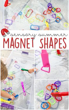 this is an easy and fun activity for kids to make magnet shapes with their own hands