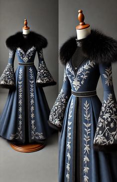 Russian Traditional Dress, Stylish Sewing Patterns, Fantasy Gowns, Game Dresses, Fantasy Clothing, Fantasy Fashion, Cosplay Outfits, Character Outfits