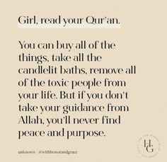 a quote that says girl, read your qu'an you can buy all of the things