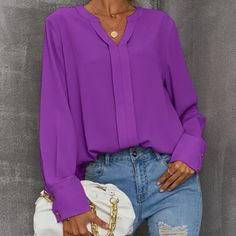 New Notched Neck Long Sleeve Blouse Armpit To Armpit 20.1” S,4, M,6 Length 25.2” Armpit To Armpit 20.8”. M,6, L,8, 10 Length 25.6” Armpit To Armpit 22” L,8, 10 Xl, 12 Length 26.2” 100% Polyester Buttoned Cuffed Machine Washable Spring Summer Spring Fall Luxury Ladies Woman's Wear Winter All Season Shirts & Blouses Jersey Tops Party Day Going Out Shirts White Accessories Dress Style Cocktail Sleeves Cardigan Pair With Sweater Preppy Sexy Hot Boho Trendy Vogue Posh Sassy Girly Date Night Elegant D Pink Long Sleeve Blouse, Sweater Preppy, Jersey Tops, Going Out Shirts, Perfect Blouse, Floral Lace Tops, White Accessories, Purple Blouse, Trendy Boho