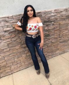 Mexican Girl Outfit, Takuache Outfits, Outfit Vaqueros